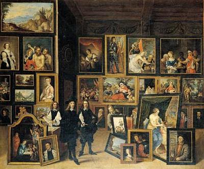    David Teniers La Vista del Archidque Leopoldo Guillermo a su gabinete de pinturas. oil painting picture